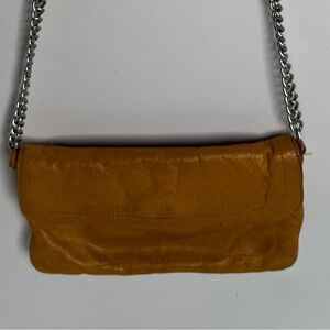 LATICO leather crossbody purse with silver chain strap
